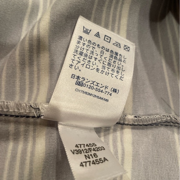 Lands End Blue White Navy Striped midi dress preppy nautical spring summer Sz 2 - Picture 6 of 11